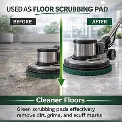 12″ Cleaning Orbiter Pads – 3pcs Green for Oreck Floor Scrubber & Buffer, Deep C