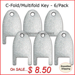 Kimberly Clark #770101 – C-Fold/Multifold Hand Towel Dispenser Key – (6/pk.)
