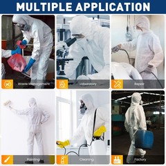 CAREGY 30 Pack Disposable Protective Coveralls, Heavy Duty Full Body Painters…