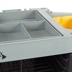 4 Shelf Housekeeping Cleaning Mop Linen Utilty Cart Hotel Janitor Commercial