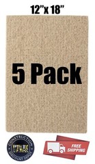 5 Rectangle Gator Synthetic Fiber Floor Polisher Pad Tan Buffing Polishing