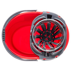 Quickwring™ 2.5 Gallon Hands-Free Mop Bucket with Wringer Red