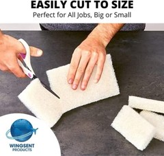Commercial Light Duty Scrub Pad – 4.625″ x 10″ -White (Pack of 5) – 2ct. Case