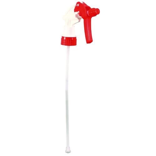 Impact Trigger Sprayer, 9.88″ Tube, Fits 32 oz Bottles, Red/White, 24/Carton