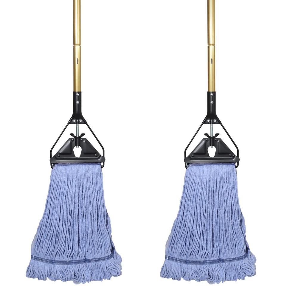 Commercial Industrial Heavy Duty Mop with Long Handle,58″ Looped-End String W…