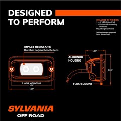 Sylvania – Ultra Flush Mount 4 Inch Led Light Pod – Lifetime Limited Warranty –