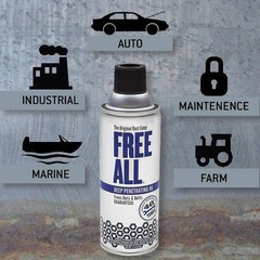 Free All Rust Eater Penetrating Oil 11 Oz Aerosol 2 Pack Rust Remover Spray NEW