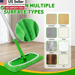 8Pcs Reusable Microfiber Mop Pads Swiffer Compatible Washable Wet Dry FROM USA