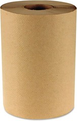 Paper Hand Towel 6 Rolls Natural Brown 8 inch 350 ft 1 Ply Hardwound Dispensers