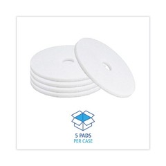 Boardwalk 4020WHI 20″ Dia Polishing Floor Pads – White (5/CT) New