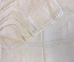 500 PIECES INDUSTRIAL SHOP RAGS / CLEANING TOWELS NATURAL 18″X18″