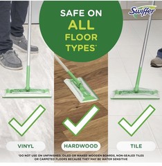 Swiffer Sweep + Mop, Wet Pads Refill, Floor 24 Count (Pack of 1), White
