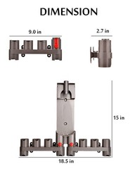 CRAVERLAND Attachments Holder for Double – For Docking Station, Grey