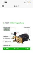 Canpump CE 3650 S: 3600 psi @ 5 US gpm Belt-Drive Pressure Washer Pump with E…