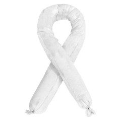 CONDOR 436M89 Absorbent Sock,White,4 ft. L,PK40 436M89
