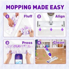 Power Mop Pads Refills for Swiffer PowerMop Multi-Surface Mopping Pad Purple