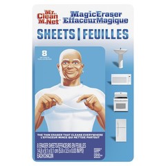Mr. Clean Magic Eraser Cleaning Sheets, The Power 8 Count (Pack of 1), White