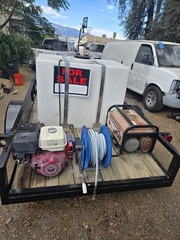 10 ft pressure washing trailer Honda Gx390, CAT pump, Gas Gen, Air Comp, 180 Gal