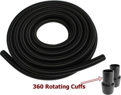 50 Ft. 1 1/2 hose Black Crushproof Commercial Wet/Dry Vacuum Hose with 1.5