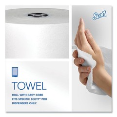 Scott 43961 7.5″ x 900′ 1-Ply Paper Towel Rolls – Green Core/White (6/CT) New
