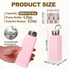500ml/16.9oz Alcohol Solvent Dispenser for Acetone, Pink
