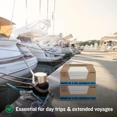 FLASH DRY Marine Oil & Fuel Absorbent Pads Spill Clean Up