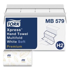 Tork MB579 3-Panel Multifold Hand Towels – White with Blue Leaf (16/Carton) New