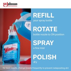 SC Johnson Professional Windex Glass and More 1 Count (Pack of 4), Blue