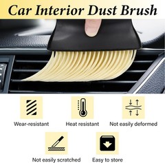 Interior Detailing Brush for Dashboard, Air Conditioner Vents, L Color: Yellow