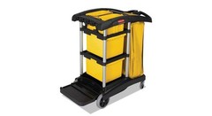 Rubbermaid RCP9T7200BK High-Capacity Cleaning Cart Black