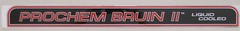 PROCHEM Truckmount BRUIN II DECAL, Sticker Carpet Cleaning Machines, NEW