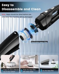 SERVOMASTER Handheld Vacuum Cordless, Car Vacuums Black Gray Cordless