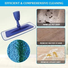 6 Pack Deep Clean Pads Replacement for Bona Family of Mops, 6 Pack, Blue