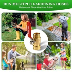 Brass Garden Hose Shut Off Valve with Full-Flow Design – 4.5 inches, Copper
