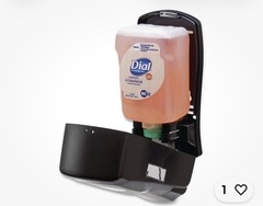 Dial Professional 16619 4″x5.13″x10.5″ 1.2 L Manual Dispenser – Gray (3/CT) New