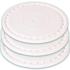 Meranti Reusable Easy Peel 3.5, 5, 6, and 7 Gallon Bucket Lid | 3 Pack, White