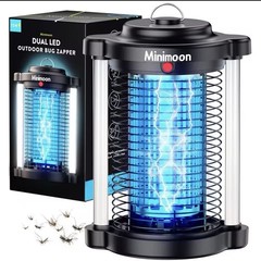 Minimoon Dual LED Outdoor Bug Zapper 15W Corded Electric Summer repellent