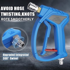 TUTULUCK® Pressure Washer Short Gun with 3/8″ Swivel, Power Small, Blue