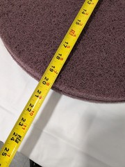 PRO-SOURCE 20″ Floor Stripping Pad: Coarse Polyester, Maroon Qty 3 PS-430520