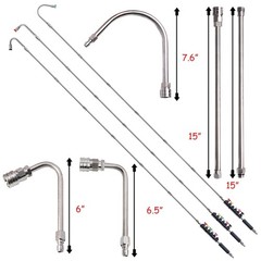 Xiny Tool Pressure Washer Extension Wand, 10 Pack 120 inches, Stainless Steel