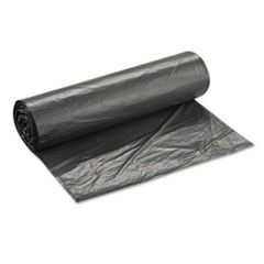 Inteplast S366012K Black 55 Gallon Trash Can Liner 36X60, 12 micron, 200/case