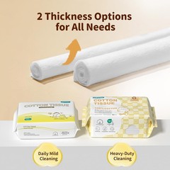 100% Cotton Dry Wipes, USDA Certified Baby Wipes, Soft & Gentle, Hypoallergen…