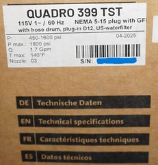 KRANZLE Quadro 399TST 1600 PSI Electric Commercial Pressure Washer NEW