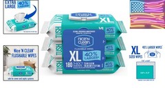 Extra Large Flushable Wipes | 40% Larger Wipes | 6.8″ x 7.5″ Unscented XL Adu…
