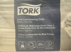 Tork Low-Lint Cleaning Cloths – 120 Sheets Top-Pak – White 15.0 x 16.5 – 192482