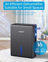 MORFY Dehumidifier, 80 OZ Small Dehumidifier for Bedroom, Bathroom, RV, Close…