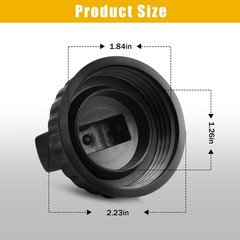 73185 Replacement Part New Drain Cap Wet/Dry Vacs Shop Vacuums, Medium, Black