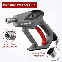 M MINGLE High Pressure Washer Gun Snow Foam Black, Green, Red, White, Yellow