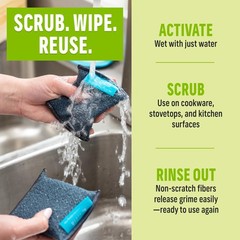 E-Cloth Non-Scratch Scrubbing Pads – Microfiber New Version, Gray – 2 Pack
