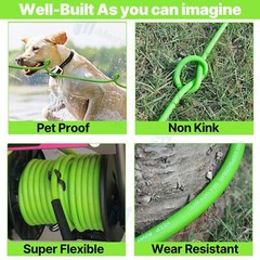 25FT 3600PSI Replacement High Pressure Power Washer Hose-3/8″ Swivel QC Flexible